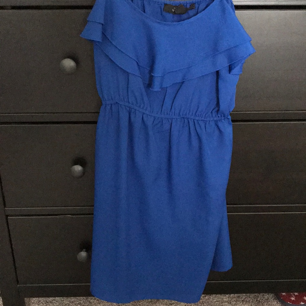 Silky blue dress